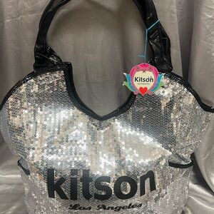 Kitson Sparkling Silver Tote